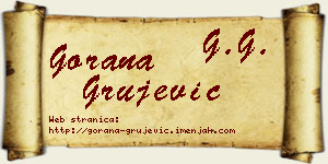 Gorana Grujević vizit kartica